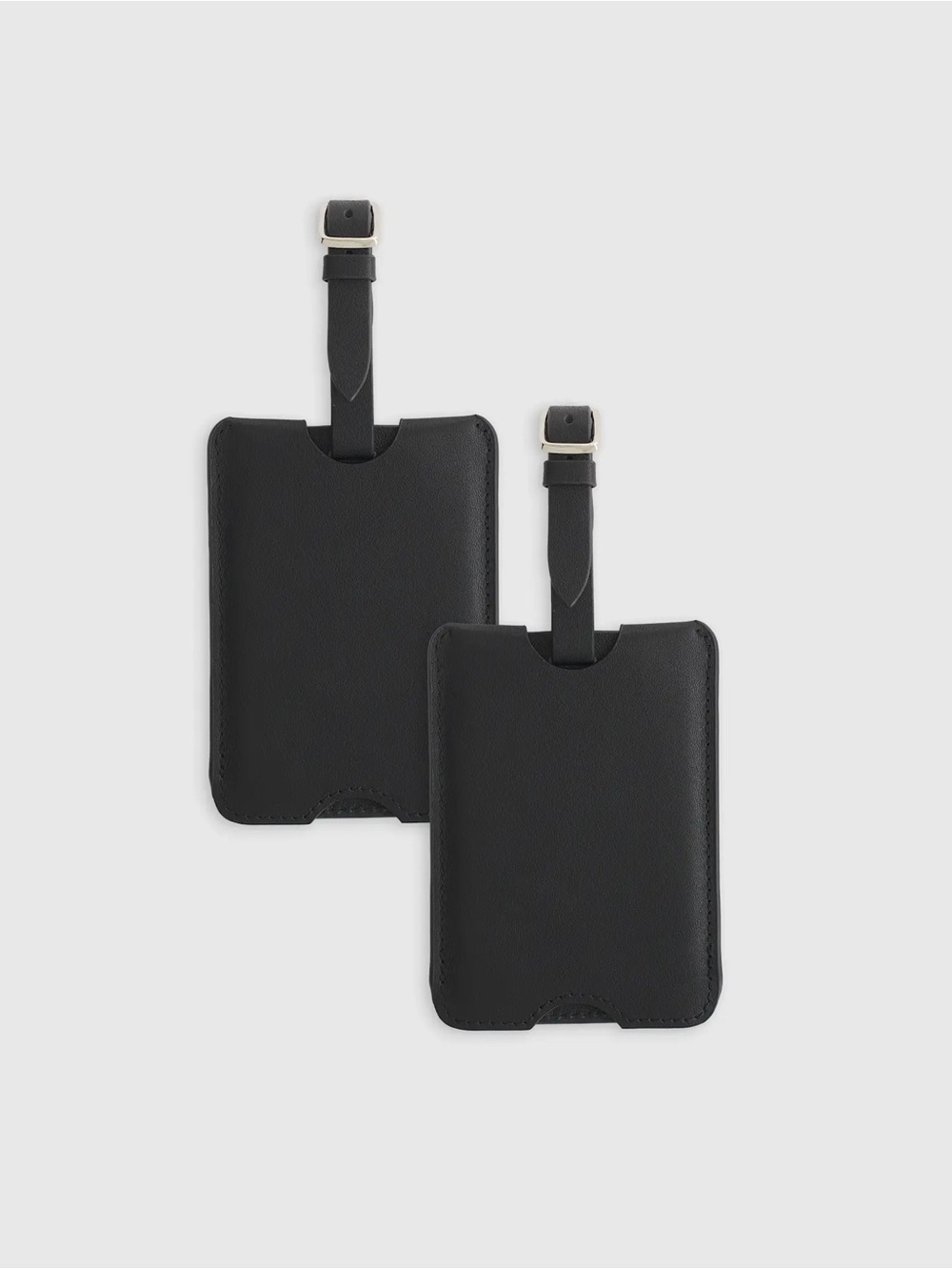 Quince Set of 2 Leather Luggage Tags in Box